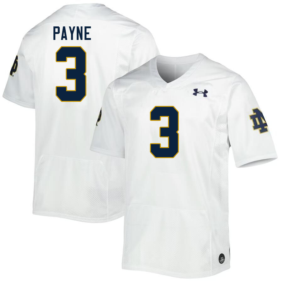 Men #3 Gi'Bran Payne Notre Dame Fighting Irish College Football Jerseys Stitched Sale-White